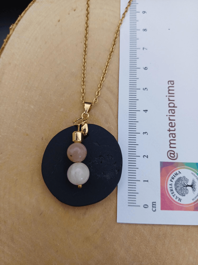 Collier shungite / pierre de lune