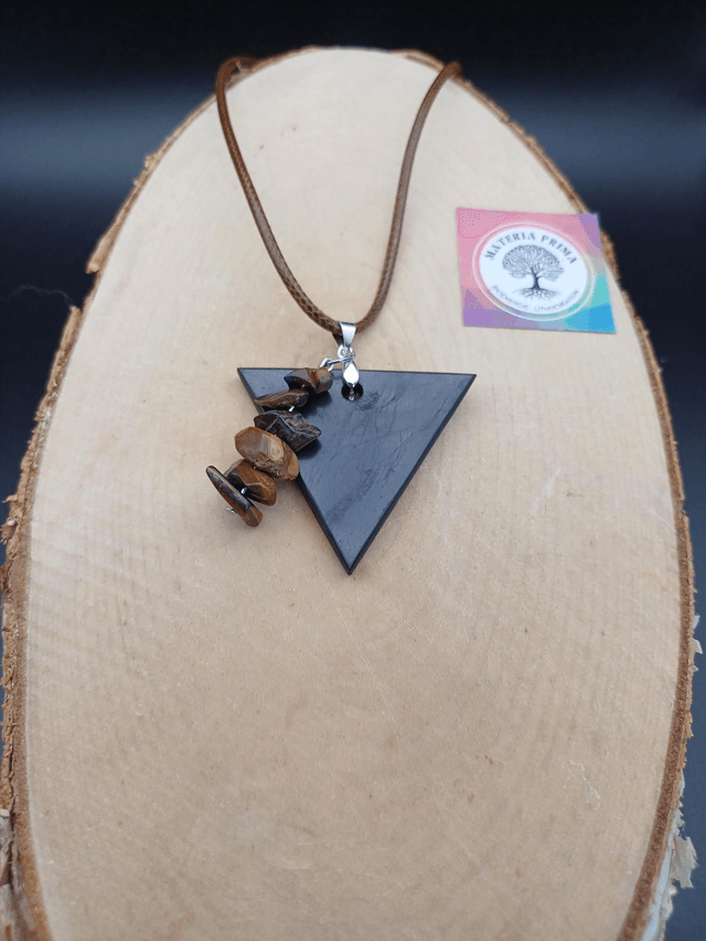 Collier shungite / œil de tigre