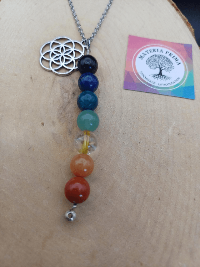 Collier fleur de vie 7 chakras