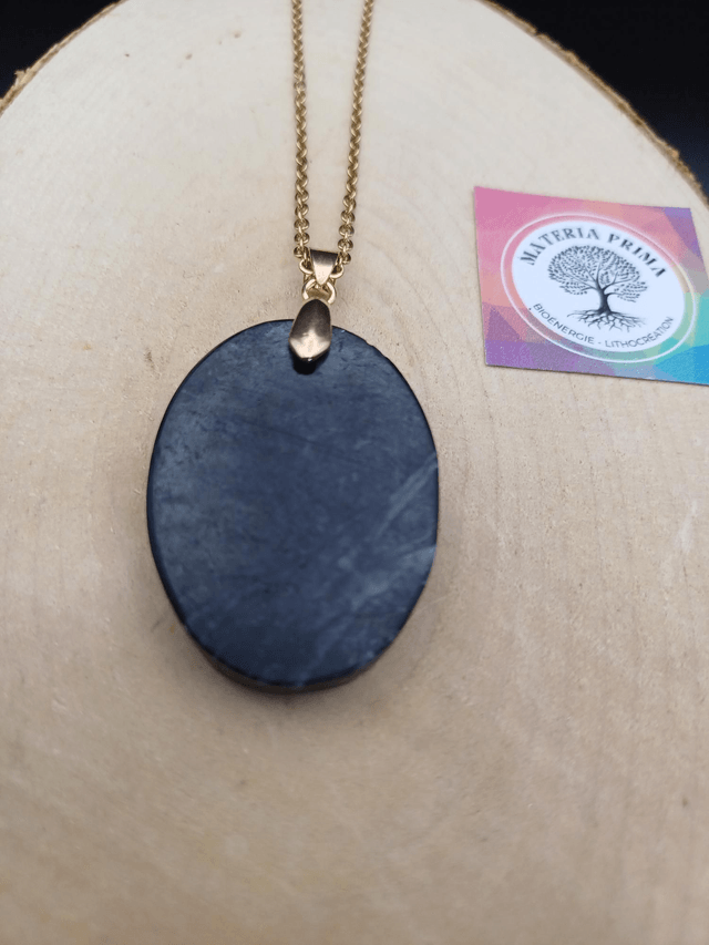 Collier shungite ovale