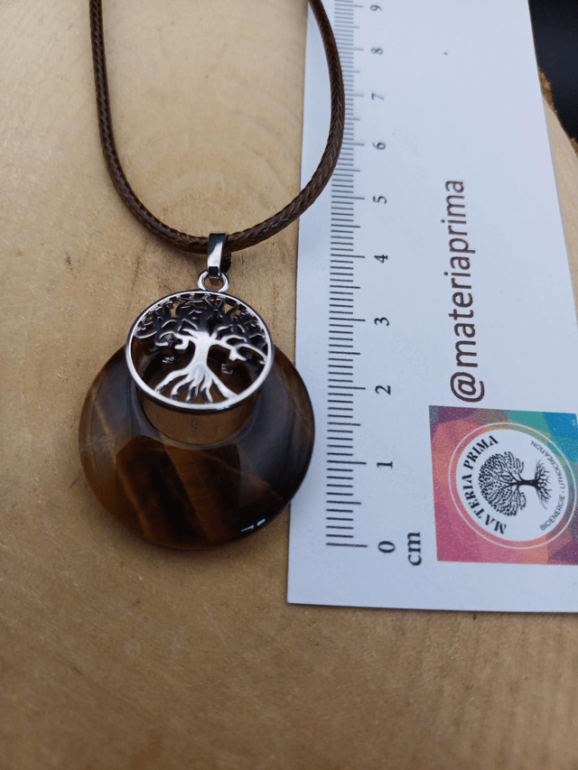 Collier œil de tigre / arbre de vie