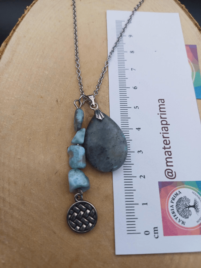 Collier labradorite / larimar