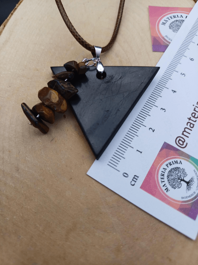 Collier shungite / œil de tigre