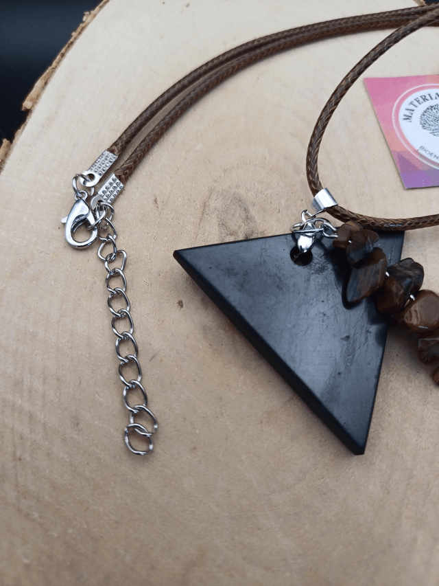 Collier shungite / œil de tigre
