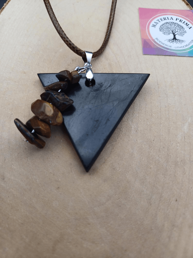Collier shungite / œil de tigre