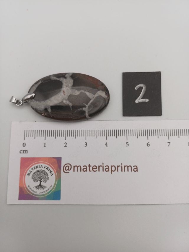 Pendentif septaria noire