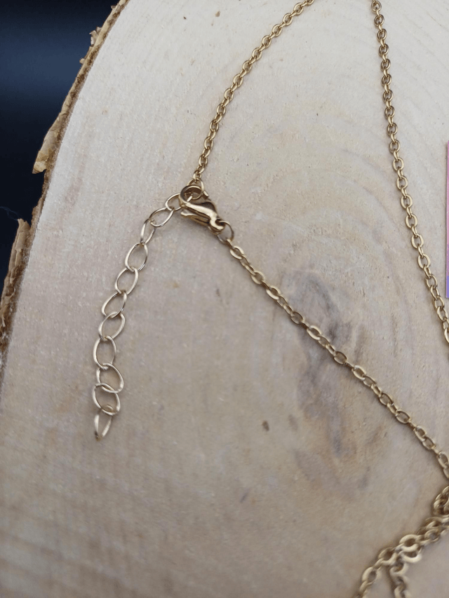 Collier asymétrique shungite / pierre de lune