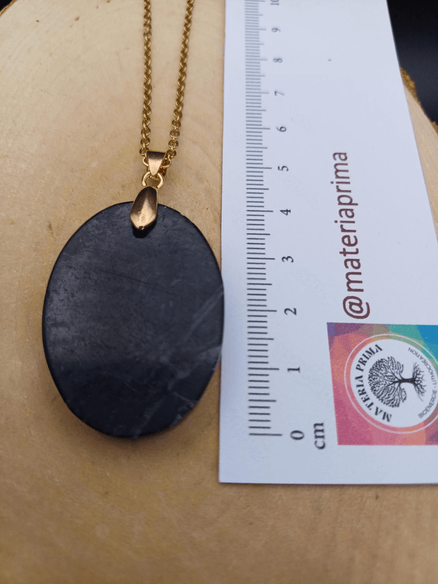 Collier shungite ovale