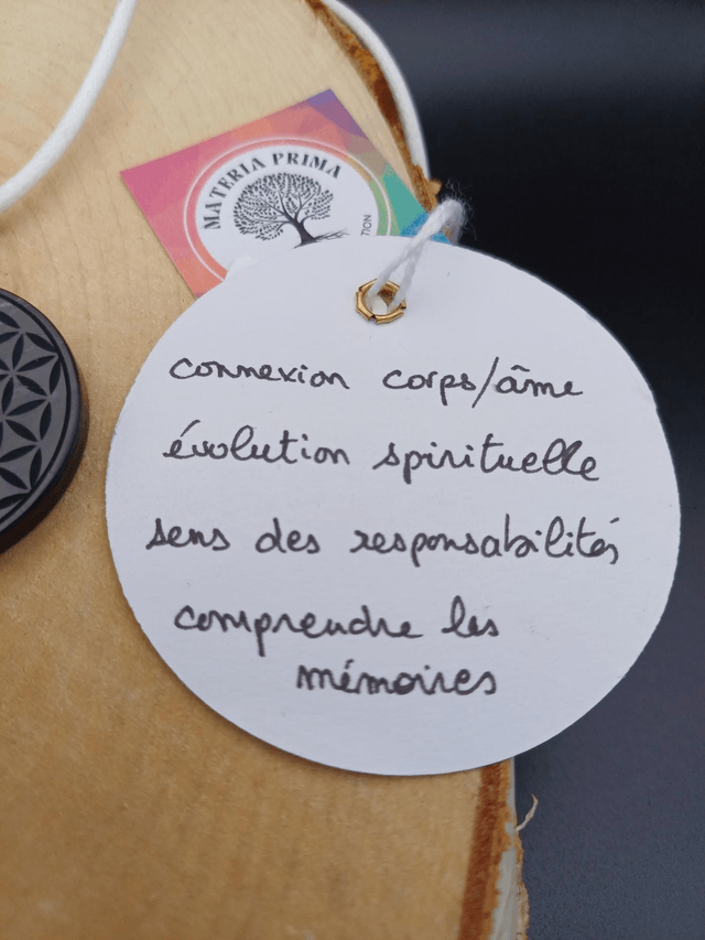 Collier shungite fleur de vie / howlite / charoïte