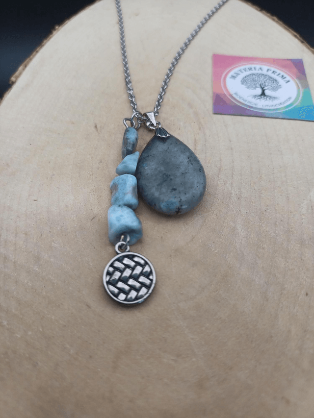 Collier labradorite / larimar