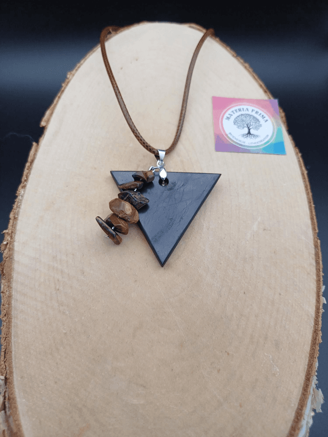 Collier shungite / œil de tigre
